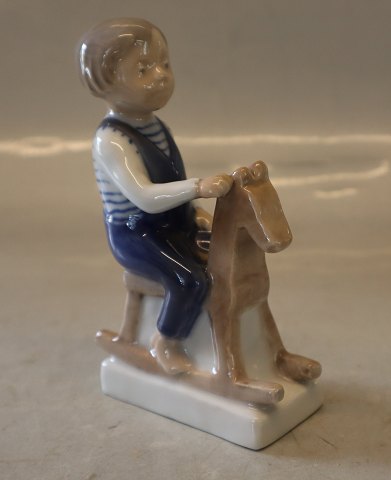 5196 RC Boy on a rocking horse Hanne Warming 13 cm Royal Copenhagen
