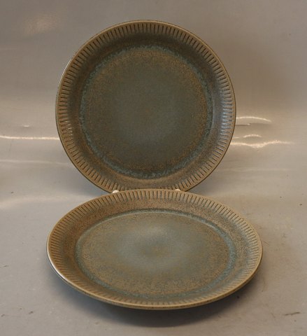 Green Large Cake plate 19 cm  Ceramics Stoneware Danish Art Pottery Knabstrup