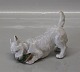 3476 Kgl. Terrier med sutsko Ada Bonfils 10 cm Porcelænsfigur
