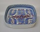 Aluminia Copenhagen Faience
 RC Faience 412-2883 Blue Square tray 17 x 17 cm Tenera. Marianne Johnson