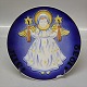 Aluminia Copenhagen Faience
1932 Small Aluminia Christmas plate 16.5 cm, Angel with two lights, 1465-1439 
H.H. Hansen