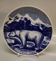 Greenland Christmas plates 1979, 1980, 1981, 1982 og 1983; Knud Rasmussen