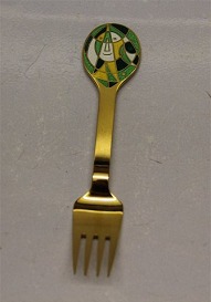 1983 Danish Gilded Christmas Coffee Spoon Michelsen A