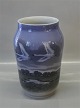 Royal Copenhagen 1955-1217 RC Vase with swans in flight 26 cm