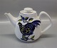 128 Coffee pot 16 x 15 cm (1737128) Royal Copenhagen Faience Blue Pheasant Chr. 
Joachim Aluminia
