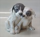 Royal Copenhagen figurine 0260 RC Pair of Pointer puppies, Erik Nielsen 1900 15 
cm - Grey version
