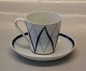 Coffee cup ca 7.5 cm & saucer 14 cm Dan-Ild 40 Blue Flame Harlequin