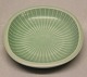 Aluminia Copenhagen Faience 2638 Marselis Green bowl 11,5 x 2.5 cm, round with 
stribes, 1953
