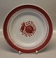 Tranquebar, red 0946-13 Lunch plates  23 cm Aluminia Faience