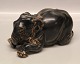 Royal Copenhagen Art Pottery 22714 RC Elephant, laying ca 11 x 21.5 cm   Jan. 
1980 JG
