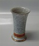 Royal Copenhagen Craquelé, (Crackelure) 212-3462 Kgl. Grå vase med orange og 
guld 14,5 cm