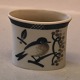 Aluminia Copenhagen  porcelain 026-10 RC Oval Vase 6 x 7 cm 1927 With Bird