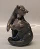 Royal Copenhagen 0366-1233 RC Two bear cubs playing (ER) 22 cm 1233 brown 
version 1901
