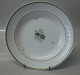 1513-14062 Soup rim plate 23 cm Green Melody #1513 Royal Copenhagen White glazed 
ribbed porcelain with green decoration and gold
