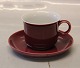 Polar, Desiree Coffee cup 6 cm & saucer 13 cm,  bordeaux