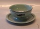 Baldur Green Fish an sealife pattern Aluminia  tableware Gravy boat on fixed 
stand 8 x 20 cm
