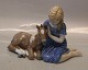 Royal Copenhagen 0448 RC Girl with foal  0448 16 x 23 cm (1249448) Design Allan 
Therkelsen 2006 Children with farm annimals 
