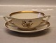 9571-947 Bouillon cup and saucer 17 cm Golden Clover # 947 (Cream) Royal 
Copenhagen (Old Liselund)