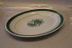 0929-12 Oval platter 27 x 38 cm Aluminia Faience Green Tranquebar
