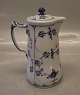032-1 Chocolate pitcher with lid 0.24 liter 17 cm (2 Cups) 1. Painter #17 pre 
1923 Blue Fluted Danish Porcelain