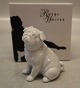 0041 Kgl. Mops 7,5 cm (2670041 ) Pia Langelund, Hvid Royal Whites Kongelig Dansk 
porcelæn