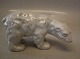 Michael Andersen 4055 Walking polarbear 7 x 14 cm White Glaze Bornholm Pottery