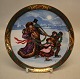 1991 RC Christmas in Denmark plate 21.2 cm The Skating Party Hans Henrik Hansen 
HHH
Royal Copenhagen 
