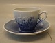 464 Cup 6.3 x 7.8 cm  & saucer 14.4 cm (464/305) B&G porcelain Blue Christmas 
Rose
