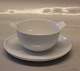 481 Cream soup cup 7 x 14 cm & Saucer  18 cm (247)
 B&G porcelain White Koppel