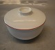 RED line 3081-4 Bowl  6,5 x 11,5 cm with lid -4 ALL Seasons Royal Copenhagen 
faience Red Top