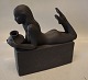 Black 100  RC Aquarius (20th January to 19th February) Christel Zodiac Figurine 
Bisquit (1249100-41200) Black Royal Copenhagen