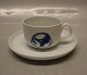 475 Teacup 17.5 cl / 6.25 oz and saucer 15.7 cm (103) B&G porcelain  Blue Koppel