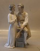 B&G 1618 Sitting man with mandolin & woman 28.5 cm B&G Porcelain