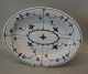 098-1  Medium oval platter 28 x 35 cm Blue Fluted Danish Porcelain
