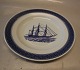 0945-12 Side plate 19 cm Aluminia Faience Tranquebar Navy # 46