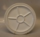 HANK 736 Cabaret plate 5 sections around center 25 cm Bing & Groendahl White Dinnerware, Magnussen