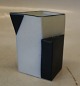 Bodil Manz: Angular pitcher 8.5 x 7.2 cm  blue decoration Signered