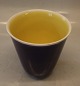 2810 Aluminia Blue and Yellow Columbine Vase 13 x 13 cm ca 1958