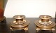 Knud Andersen Bronze Pair of Round Candlestick with three legs. Diameter 10.5 cm 
(Candle 3 cm) Signed KA