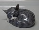 Royal Copenhagen figurine 0422 RC Cat Erik Nielsen 8 x 13 cm gray, tabby
