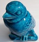 Johannes Hansen Bird Figurine with Blue/Turkis and one in brown Glaze